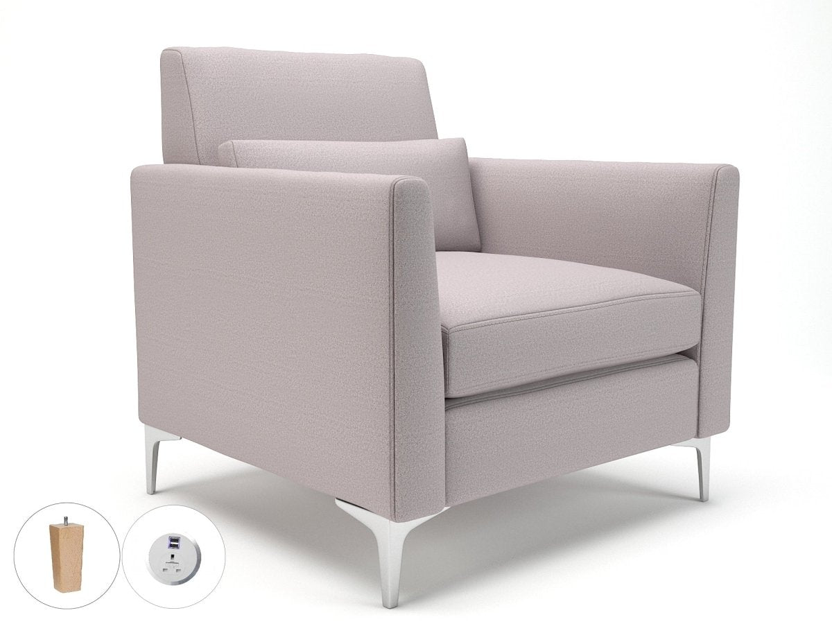 Office furniture roselle-90cm-wide-armchair-in-warwick-dolly-fabric-with-socket Dynamic   Colour  