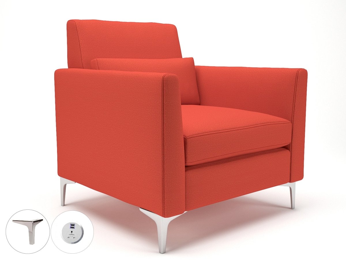 Office furniture roselle-90cm-wide-armchair-in-warwick-dolly-fabric-with-socket Dynamic   Colour  