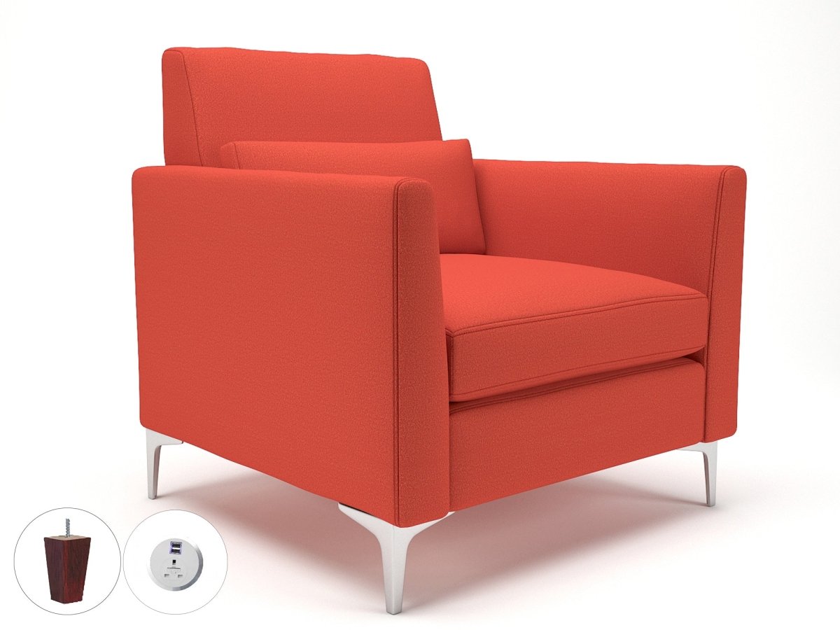 Office furniture roselle-90cm-wide-armchair-in-warwick-dolly-fabric-with-socket Dynamic   Colour  