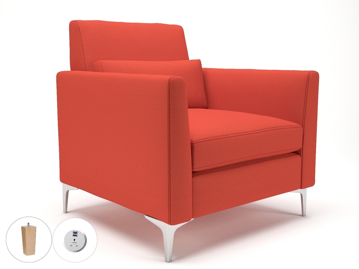 Office furniture roselle-90cm-wide-armchair-in-warwick-dolly-fabric-with-socket Dynamic   Colour  