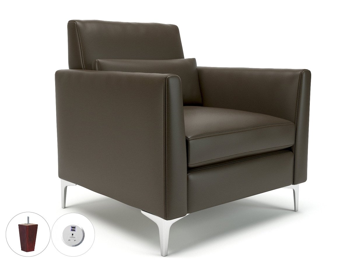 Office furniture roselle-90cm-wide-armchair-in-cristina-marrone-ultima-faux-leather-with-socket Dynamic   Colour  