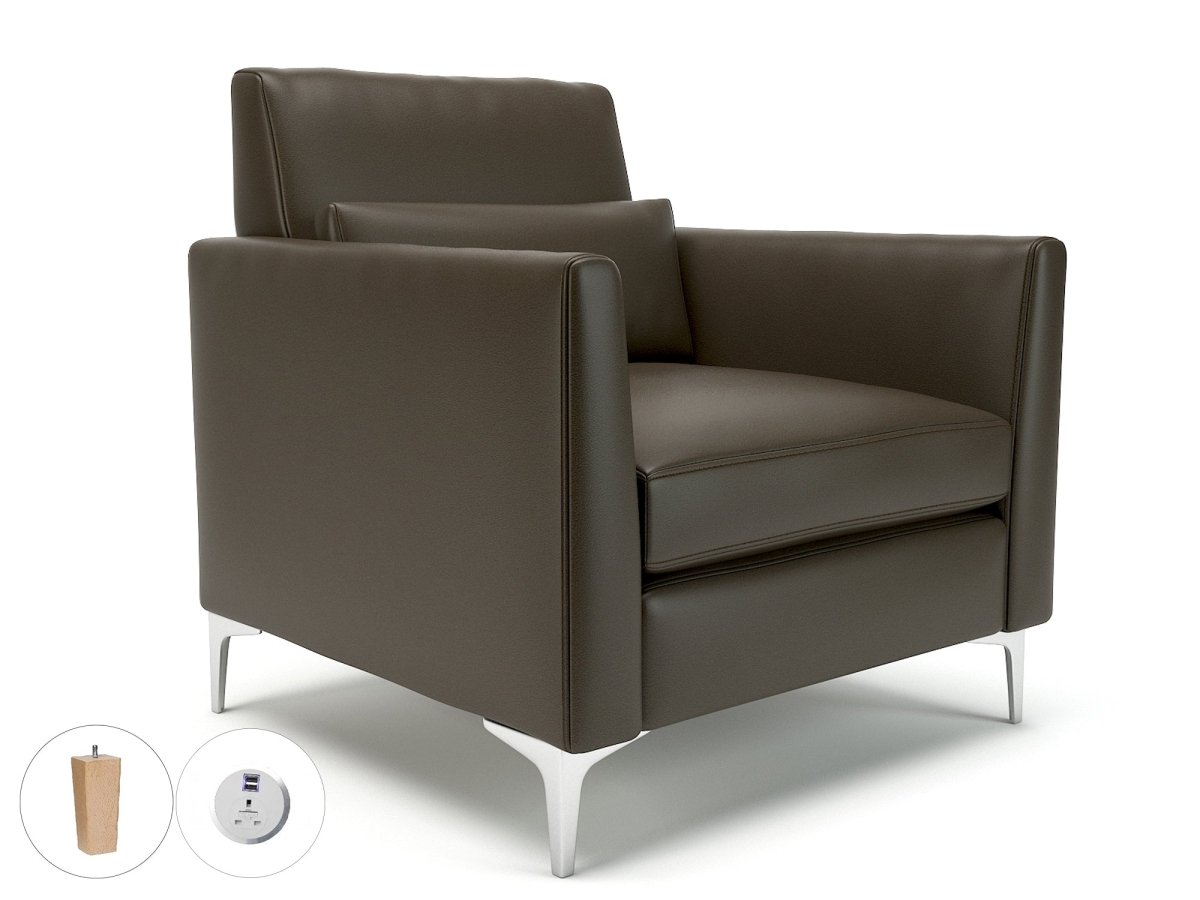Office furniture roselle-90cm-wide-armchair-in-cristina-marrone-ultima-faux-leather-with-socket Dynamic   Colour  