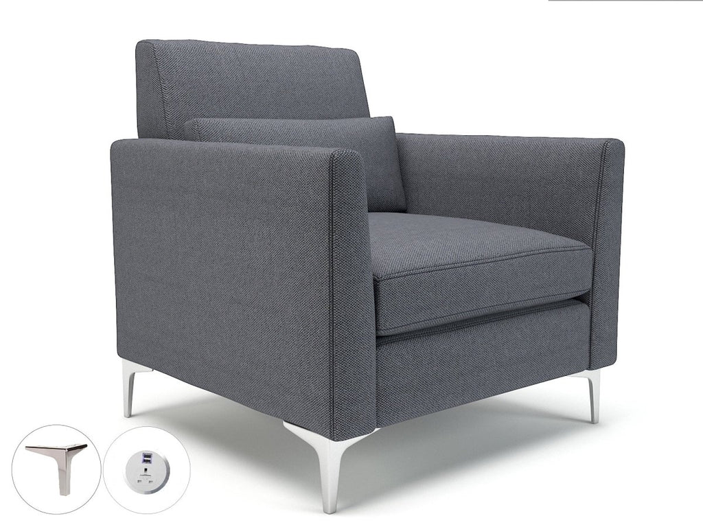 Office furniture roselle-90cm-wide-armchair-in-camira-era-fabric-with-socket Dynamic   Colour  