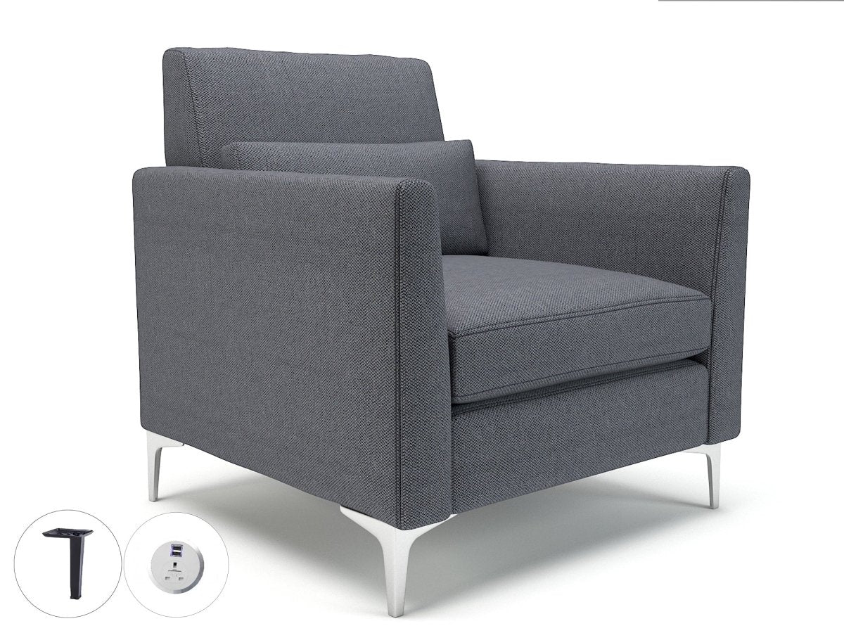 Office furniture roselle-90cm-wide-armchair-in-camira-era-fabric-with-socket Dynamic   Colour  
