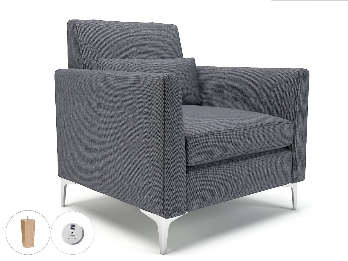 Office furniture roselle-90cm-wide-armchair-in-camira-era-fabric-with-socket Dynamic   Colour  