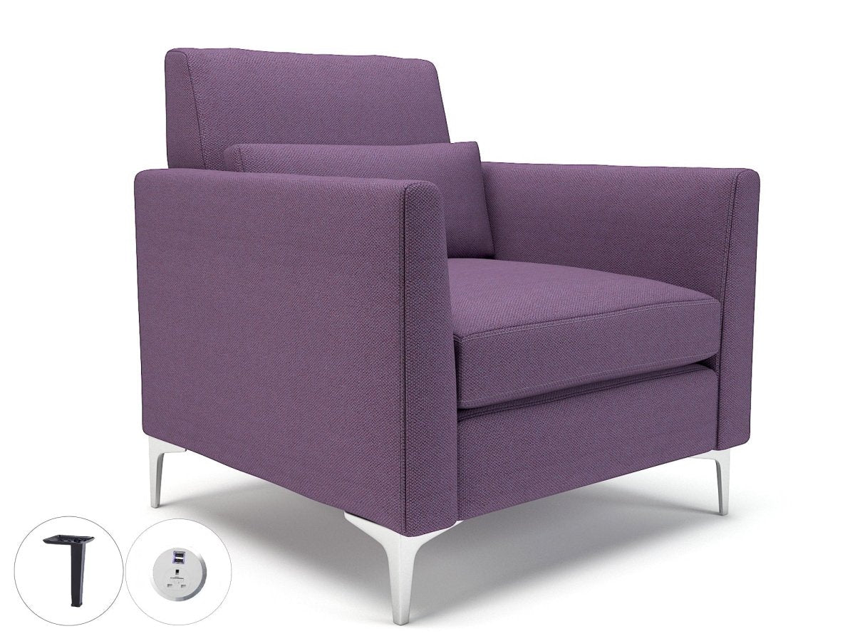 Office furniture roselle-90cm-wide-armchair-in-camira-era-fabric-with-socket Dynamic   Colour  
