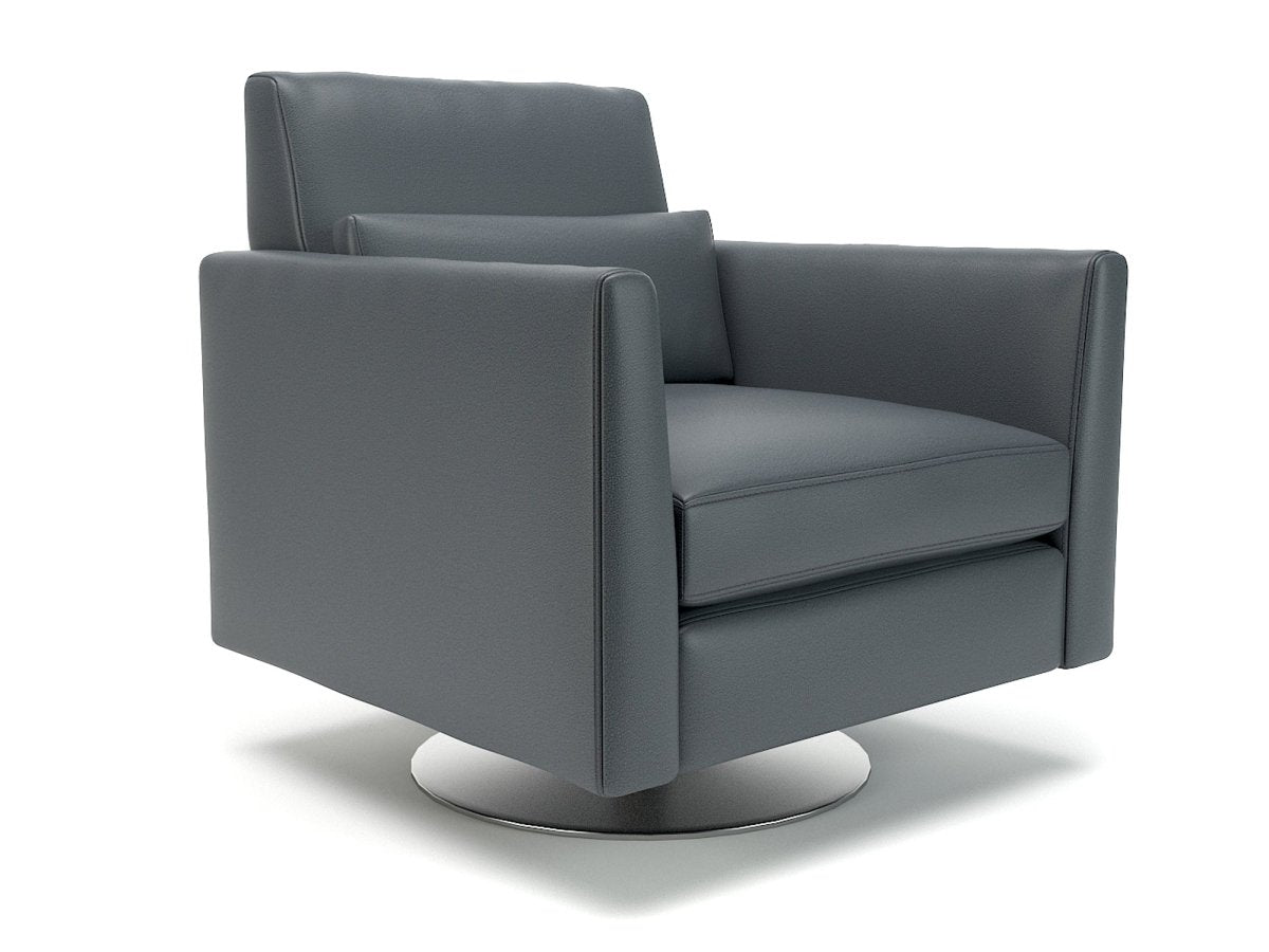 Office Armchair 90cm W Swivel  Cristina Marrone Ultima Faux Leather Socket Colour