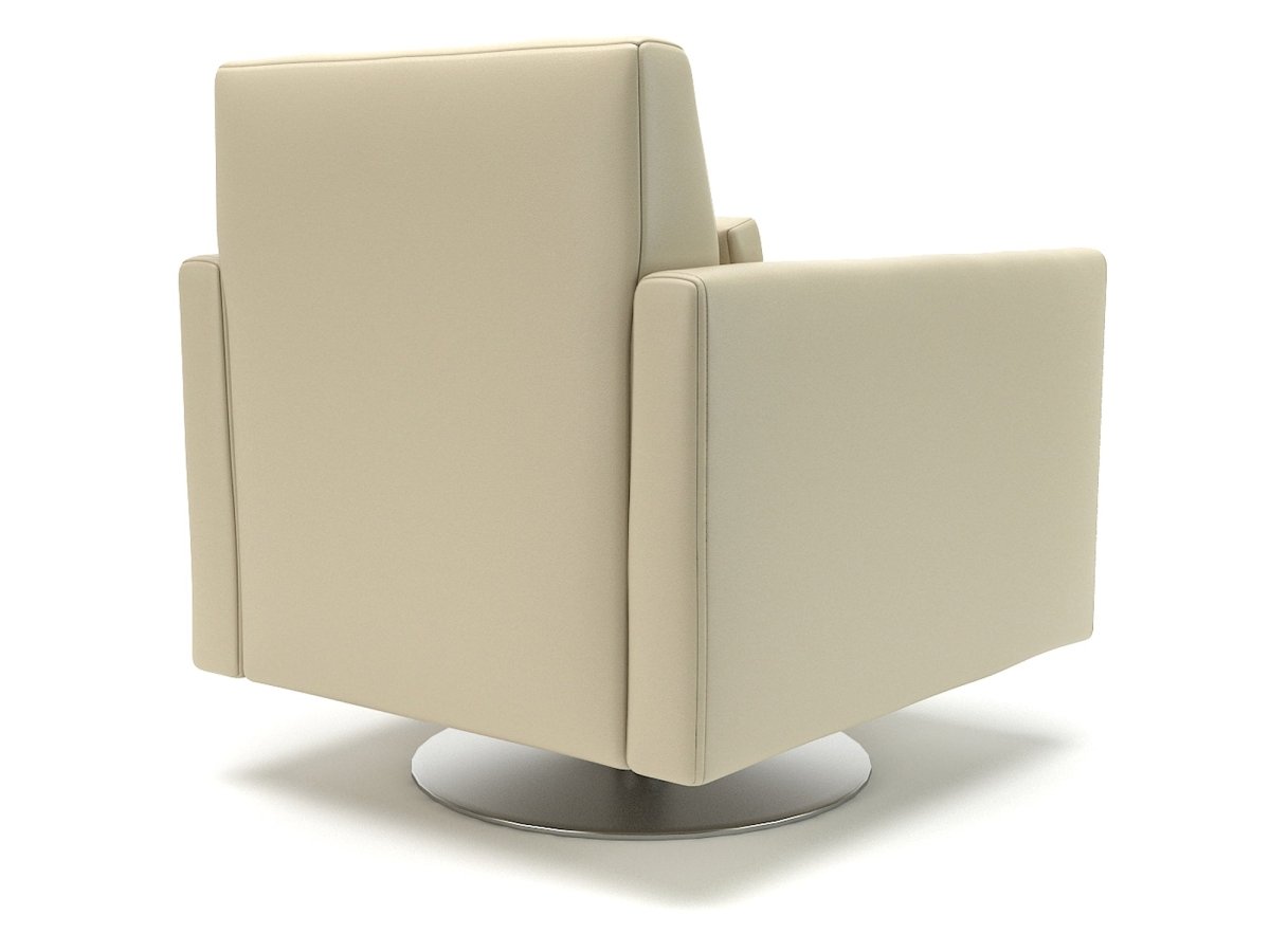 roselle90cmwideswivelarmchairincristinamarroneultimafaux