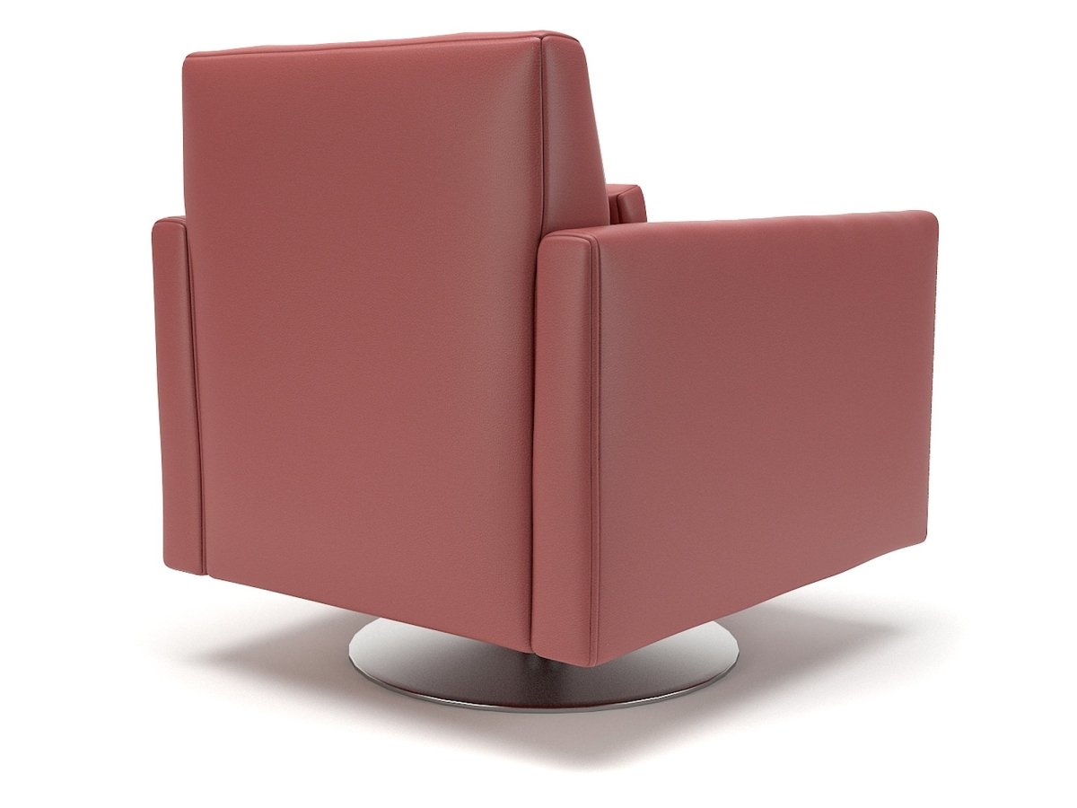 roselle90cmwideswivelarmchairincristinamarroneultimafaux