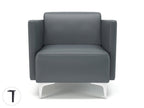 Office furniture napa-slim-arm-75cm-wide-armchair-in-cristina-marrone-ultima-faux-leather Dynamic  Chrome Colour Chalk 