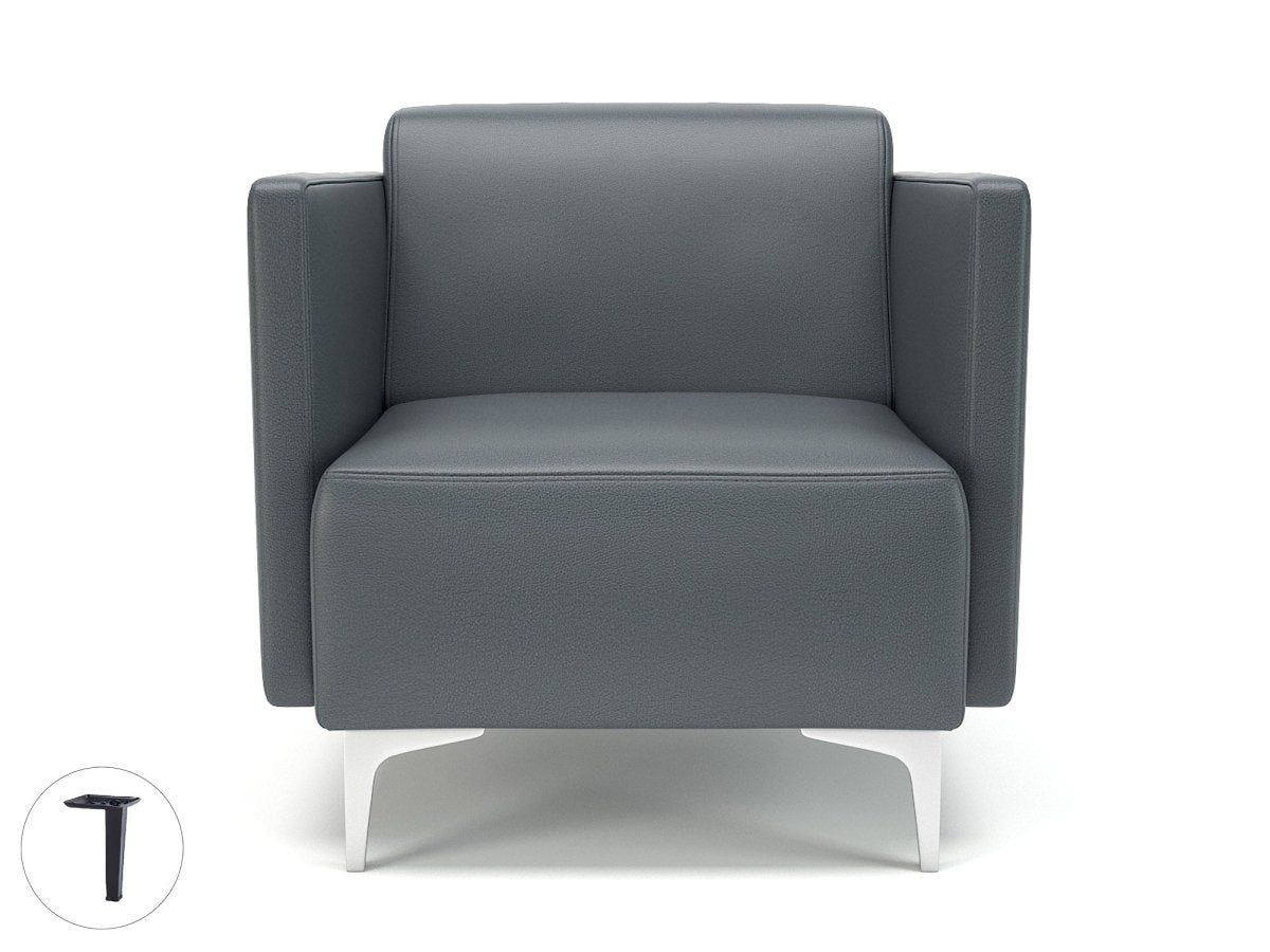 Office furniture napa-slim-arm-75cm-wide-armchair-in-cristina-marrone-ultima-faux-leather Dynamic  Chrome Colour Chalk 