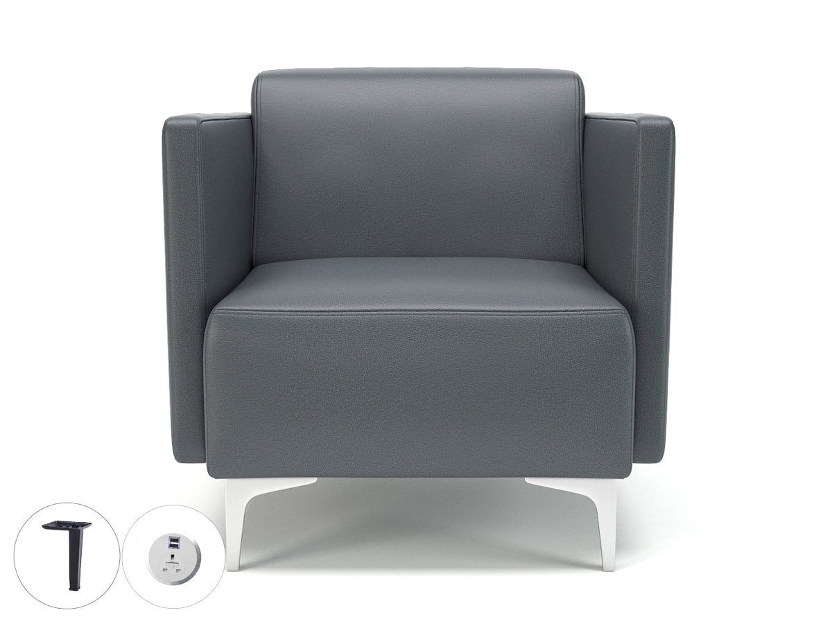 napa-slim-arm-75cm-wide-armchair-in-cristina-marrone-ultima-faux-leather-with-socket Dynamic  Chrome Colour Chalk 
