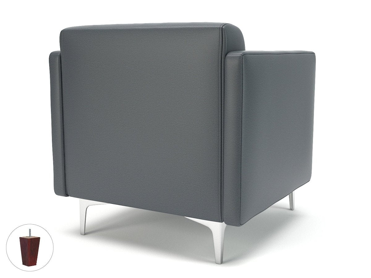 Office furniture napa-slim-arm-75cm-wide-armchair-in-cristina-marrone-ultima-faux-leather Dynamic  Chrome Colour Chilli 