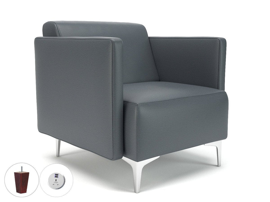 napa-slim-arm-75cm-wide-armchair-in-cristina-marrone-ultima-faux-leather-with-socket Dynamic  Light Wood Colour Chalk 