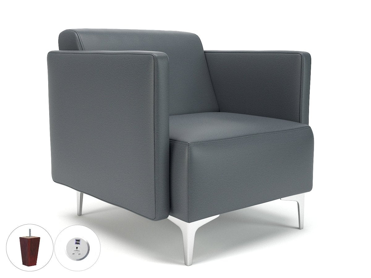 napa-slim-arm-75cm-wide-armchair-in-cristina-marrone-ultima-faux-leather-with-socket Dynamic  Light Wood Colour Chalk 