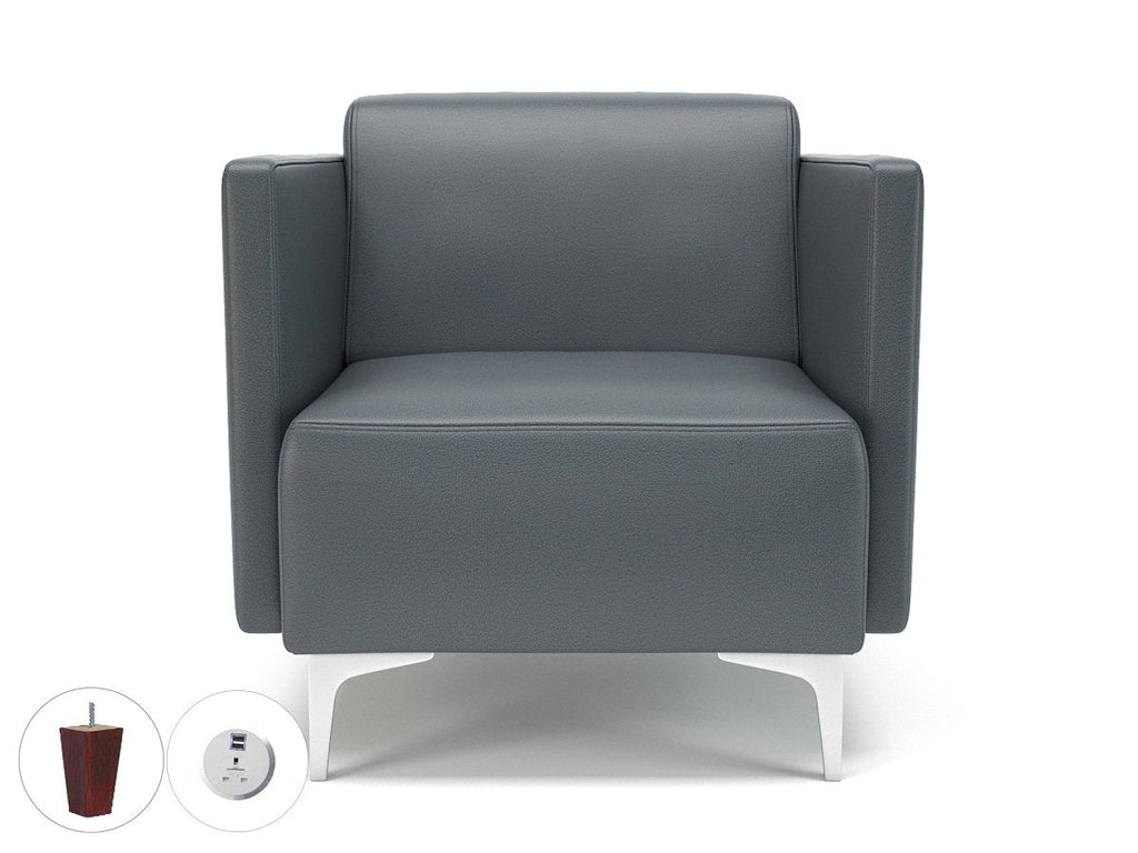 napa-slim-arm-75cm-wide-armchair-in-cristina-marrone-ultima-faux-leather-with-socket Dynamic  Matt Black Colour Chalk 