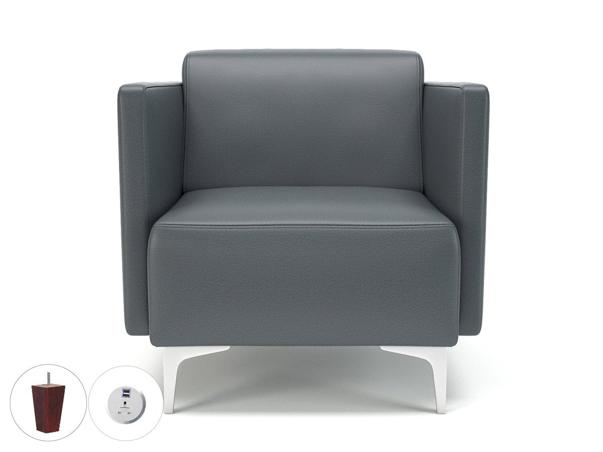napa-slim-arm-75cm-wide-armchair-in-cristina-marrone-ultima-faux-leather-with-socket Dynamic  Matt Black Colour Chalk 