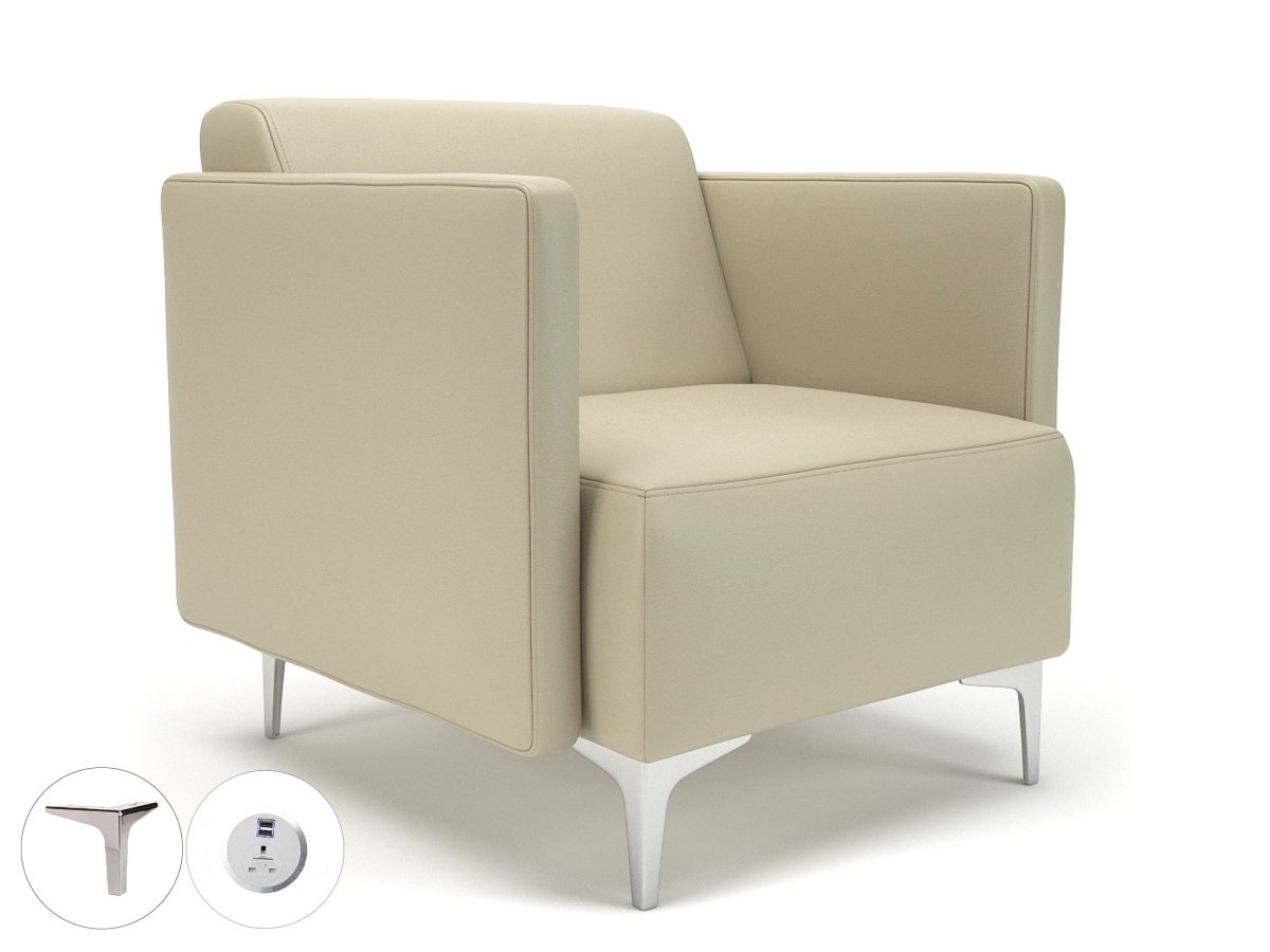 napa-slim-arm-75cm-wide-armchair-in-cristina-marrone-ultima-faux-leather-with-socket Dynamic  Chrome Colour Cream 