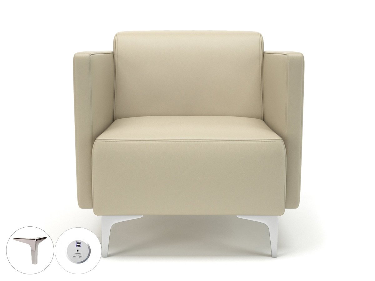 napa-slim-arm-75cm-wide-armchair-in-cristina-marrone-ultima-faux-leather-with-socket Dynamic  Ebony Wood Colour Cream 