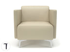 Office furniture napa-slim-arm-75cm-wide-armchair-in-cristina-marrone-ultima-faux-leather Dynamic  Chrome Colour Mocha 
