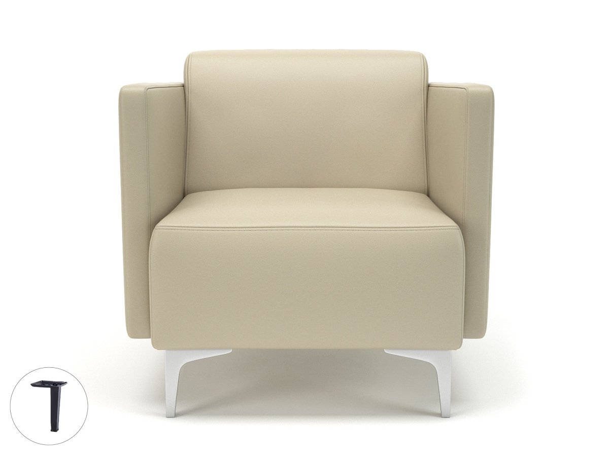 Office furniture napa-slim-arm-75cm-wide-armchair-in-cristina-marrone-ultima-faux-leather Dynamic  Chrome Colour Mocha 