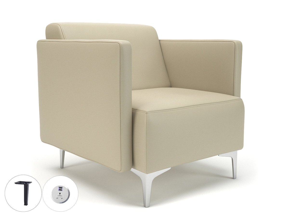 napa-slim-arm-75cm-wide-armchair-in-cristina-marrone-ultima-faux-leather-with-socket Dynamic  Matt Black Colour Cream 