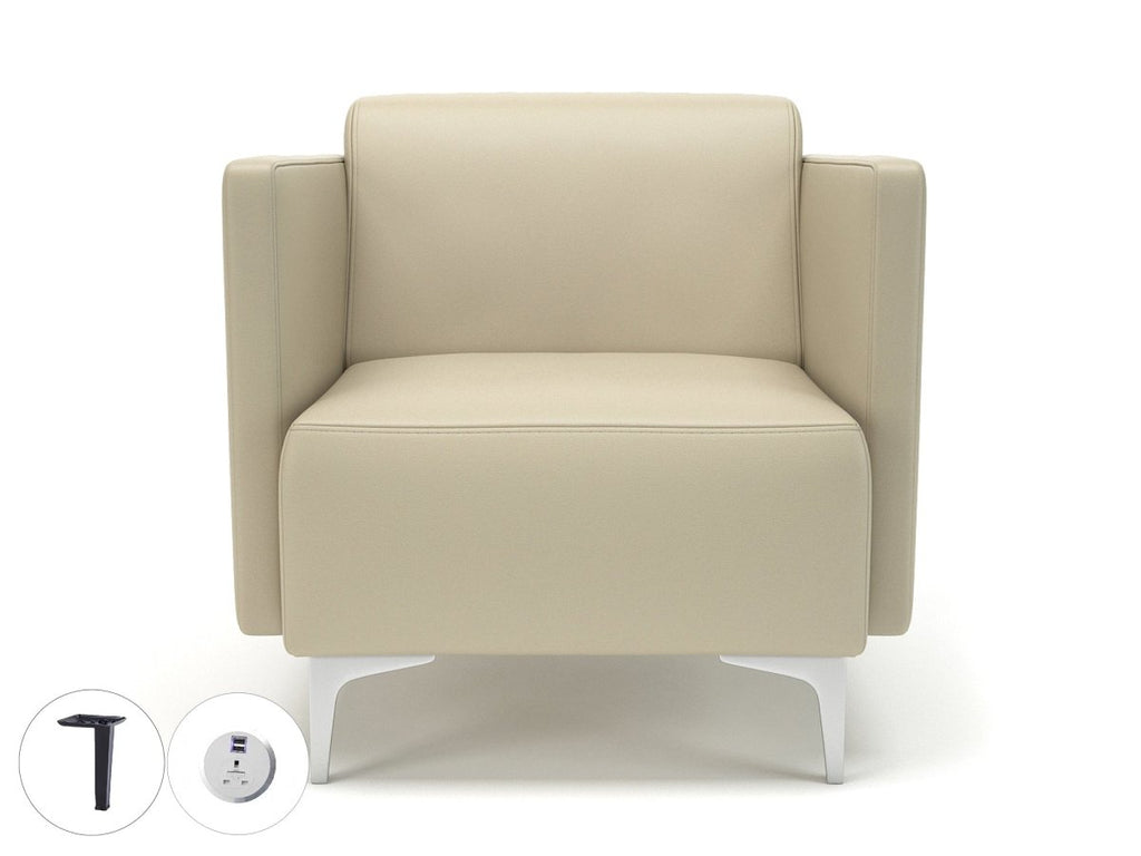 napa-slim-arm-75cm-wide-armchair-in-cristina-marrone-ultima-faux-leather-with-socket Dynamic  Chrome Colour Mocha 