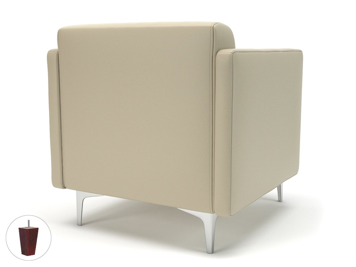 Office furniture napa-slim-arm-75cm-wide-armchair-in-cristina-marrone-ultima-faux-leather Dynamic  Chrome Colour Steel 