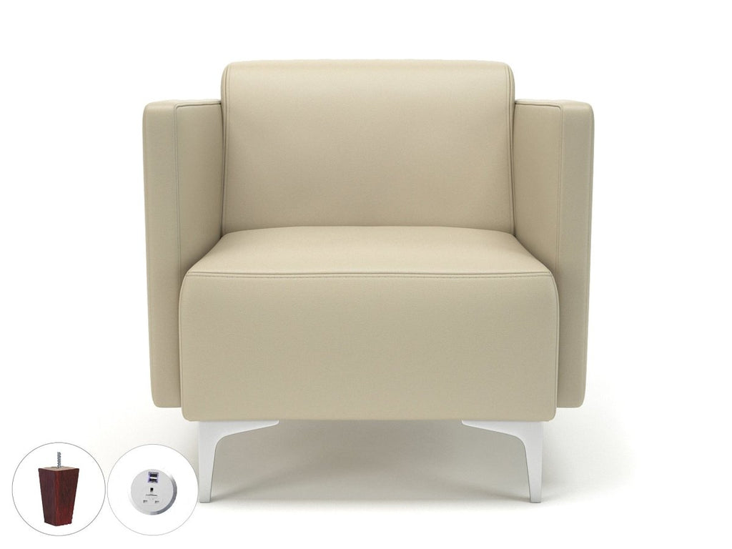 napa-slim-arm-75cm-wide-armchair-in-cristina-marrone-ultima-faux-leather-with-socket Dynamic  Matt Black Colour Mocha 