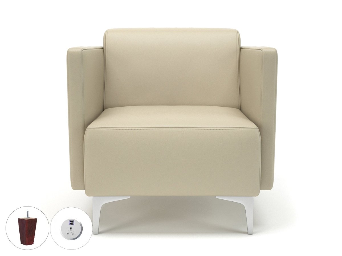 napa-slim-arm-75cm-wide-armchair-in-cristina-marrone-ultima-faux-leather-with-socket Dynamic  Matt Black Colour Mocha 
