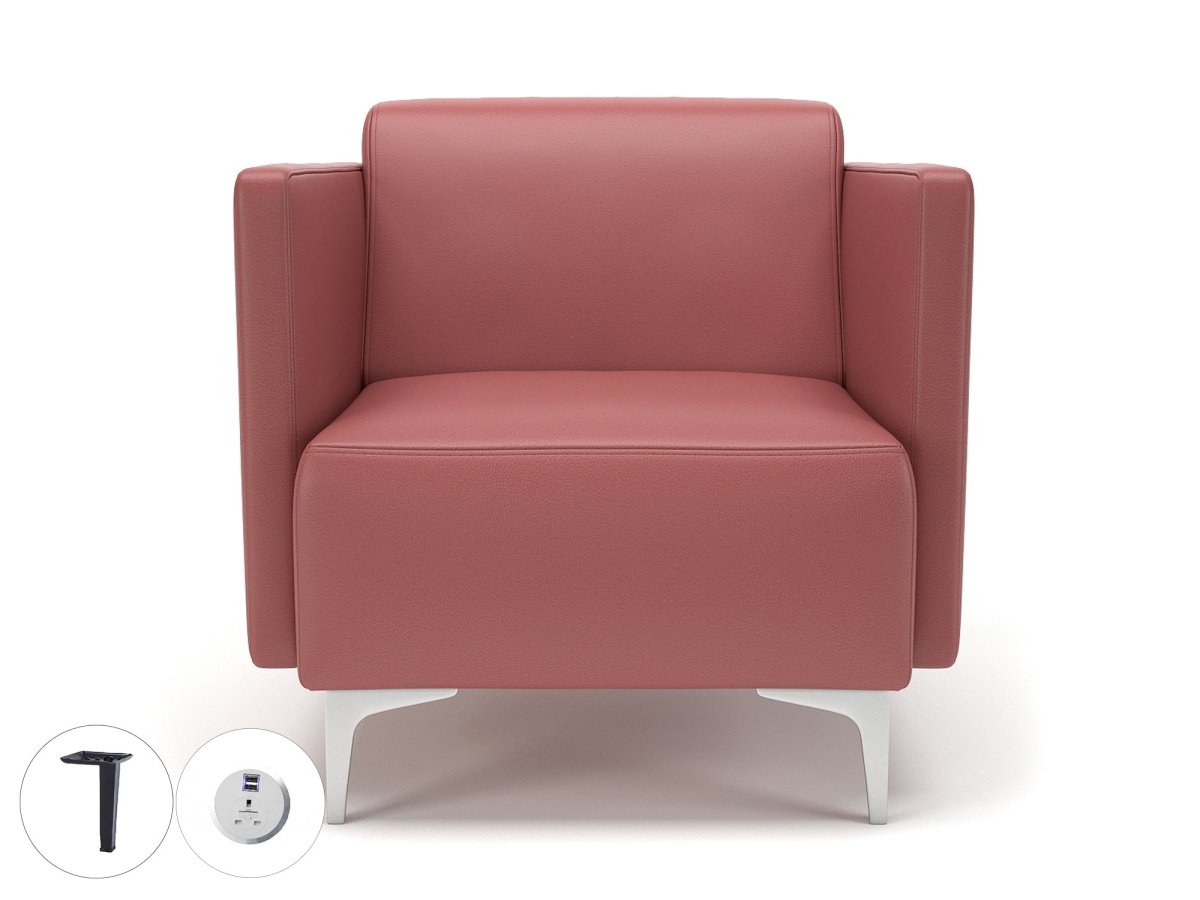 Office furniture napa-slim-arm-75cm-wide-armchair-in-cristina-marrone-ultima-faux-leather-with-socket Dynamic   Colour  