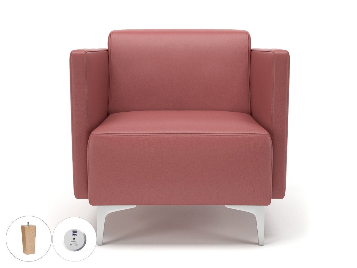 Office furniture napa-slim-arm-75cm-wide-armchair-in-cristina-marrone-ultima-faux-leather-with-socket Dynamic   Colour  
