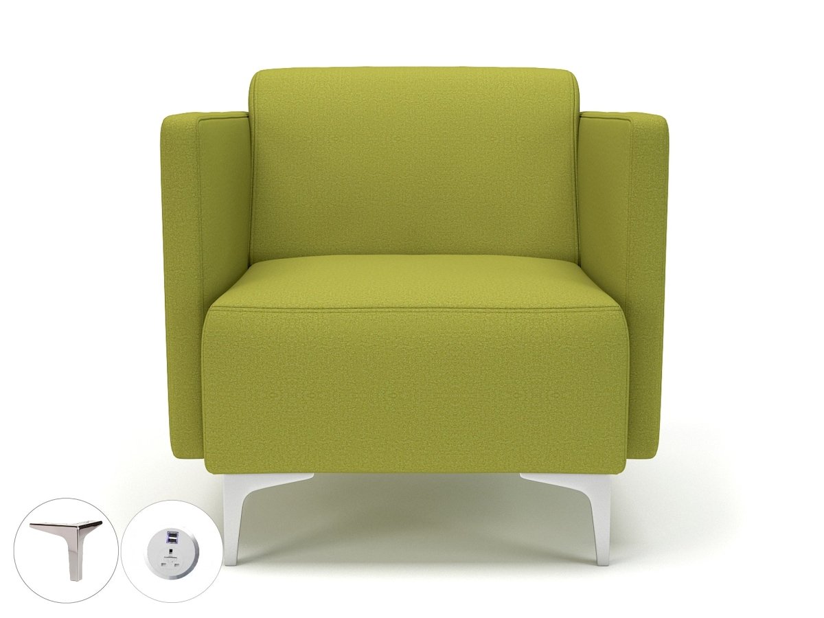 Office furniture napa-slim-arm-75cm-wide-armchair-in-warwick-dolly-fabric-with-socket Dynamic  Ebony Wood Colour Citron 