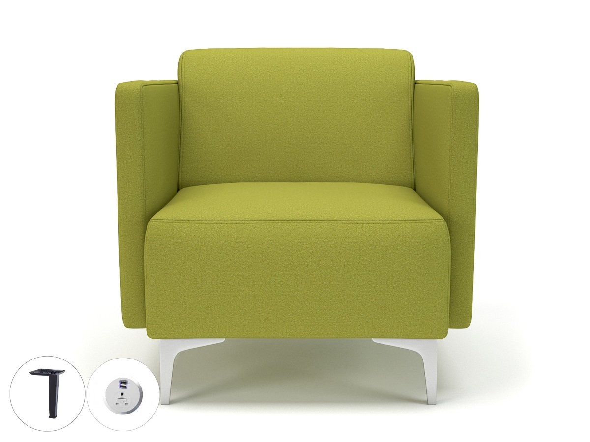 Office furniture napa-slim-arm-75cm-wide-armchair-in-warwick-dolly-fabric-with-socket Dynamic  Chrome Colour Denim 