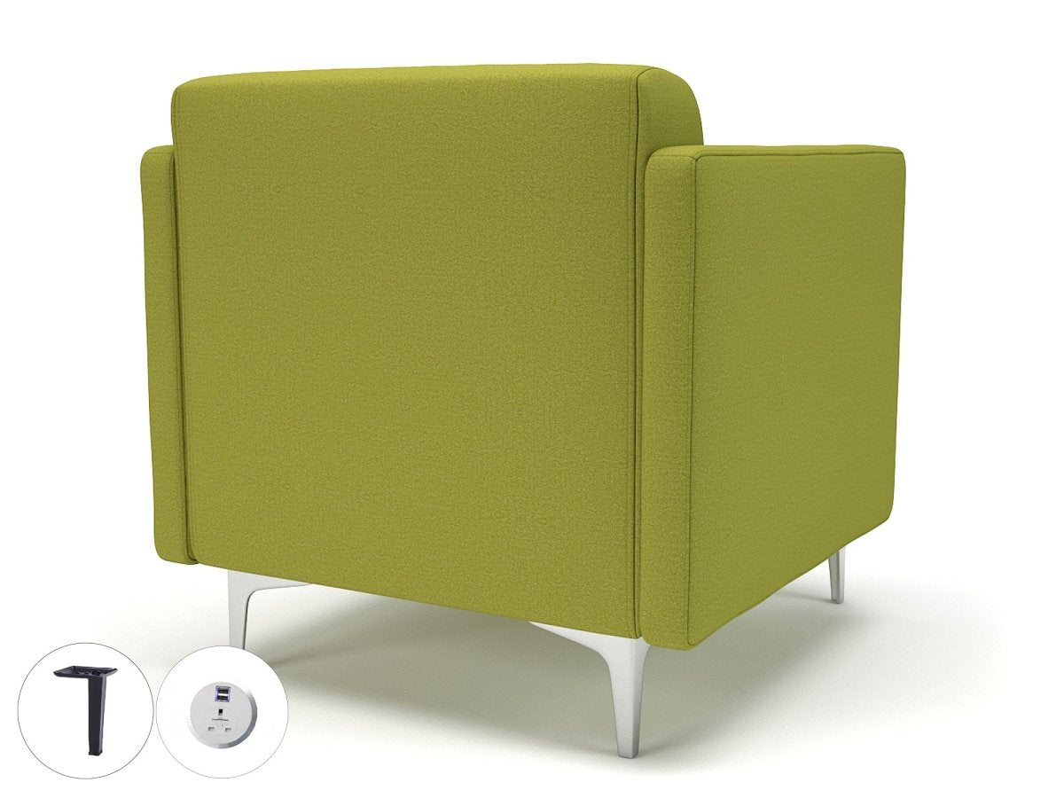 Office furniture napa-slim-arm-75cm-wide-armchair-in-warwick-dolly-fabric-with-socket Dynamic  Ebony Wood Colour Denim 