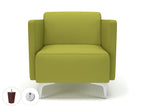 Office furniture napa-slim-arm-75cm-wide-armchair-in-warwick-dolly-fabric-with-socket Dynamic  Matt Black Colour Denim 