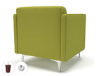 Office furniture napa-slim-arm-75cm-wide-armchair-in-warwick-dolly-fabric-with-socket Dynamic  Chrome Colour Ebony 