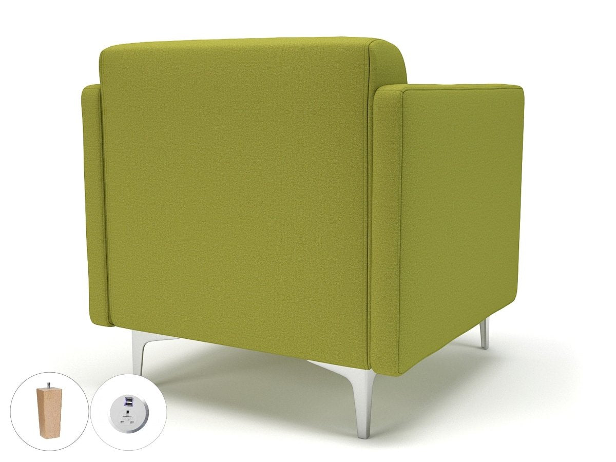 Office furniture napa-slim-arm-75cm-wide-armchair-in-warwick-dolly-fabric-with-socket Dynamic  Matt Black Colour Ebony 