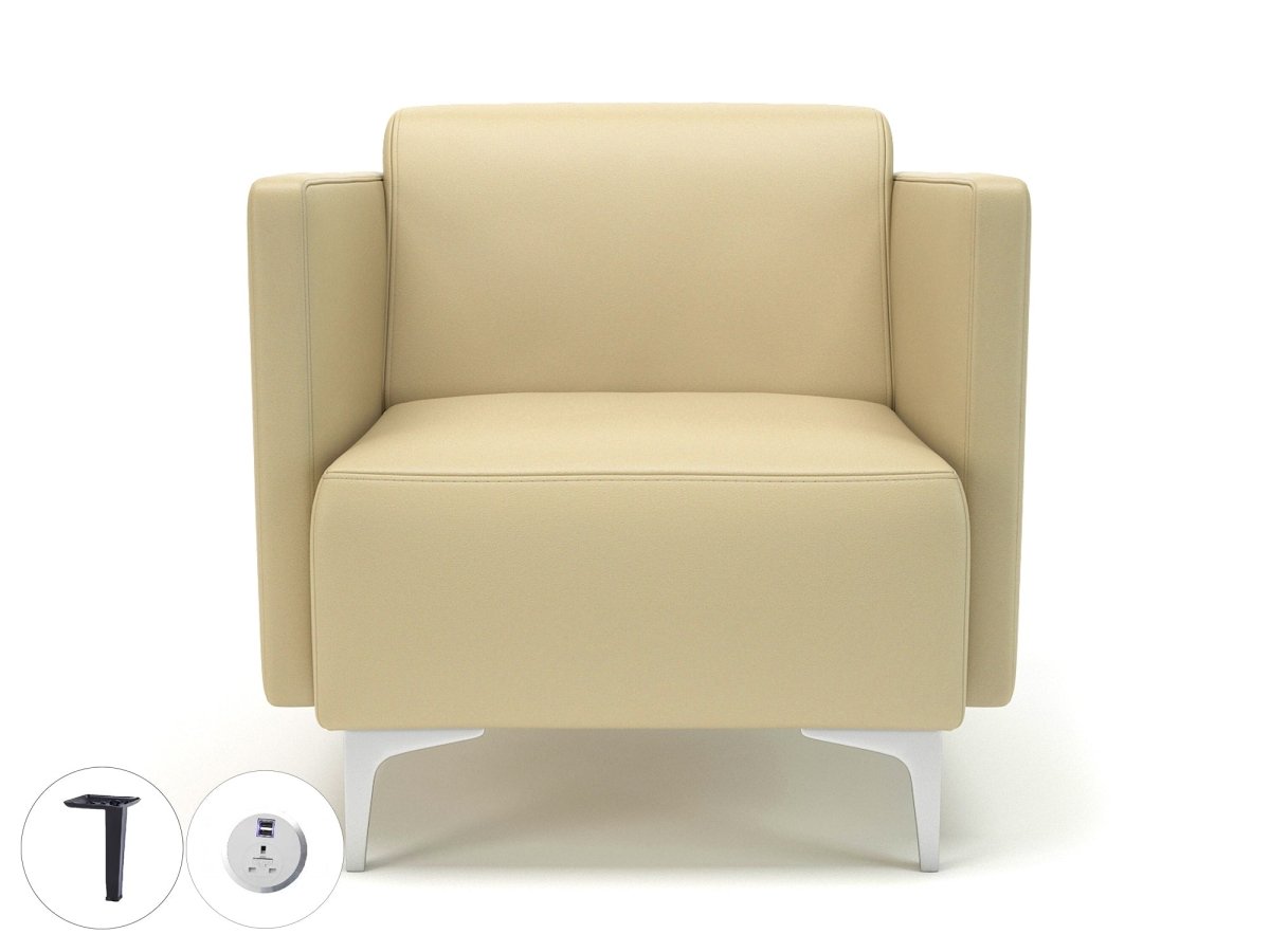 Office furniture napa-slim-arm-75cm-wide-armchair-in-cristina-marrone-ultima-faux-leather-with-socket Dynamic   Colour  