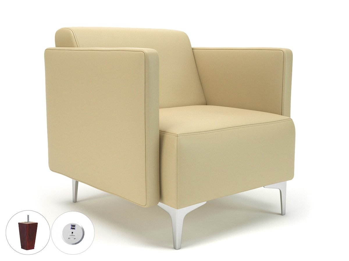 Office furniture napa-slim-arm-75cm-wide-armchair-in-cristina-marrone-ultima-faux-leather-with-socket Dynamic   Colour  