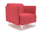 Office Armchair Napa Slim Arm 75cm Wide Armchair in Camira Era Fabric Chrome Colour Cycle 