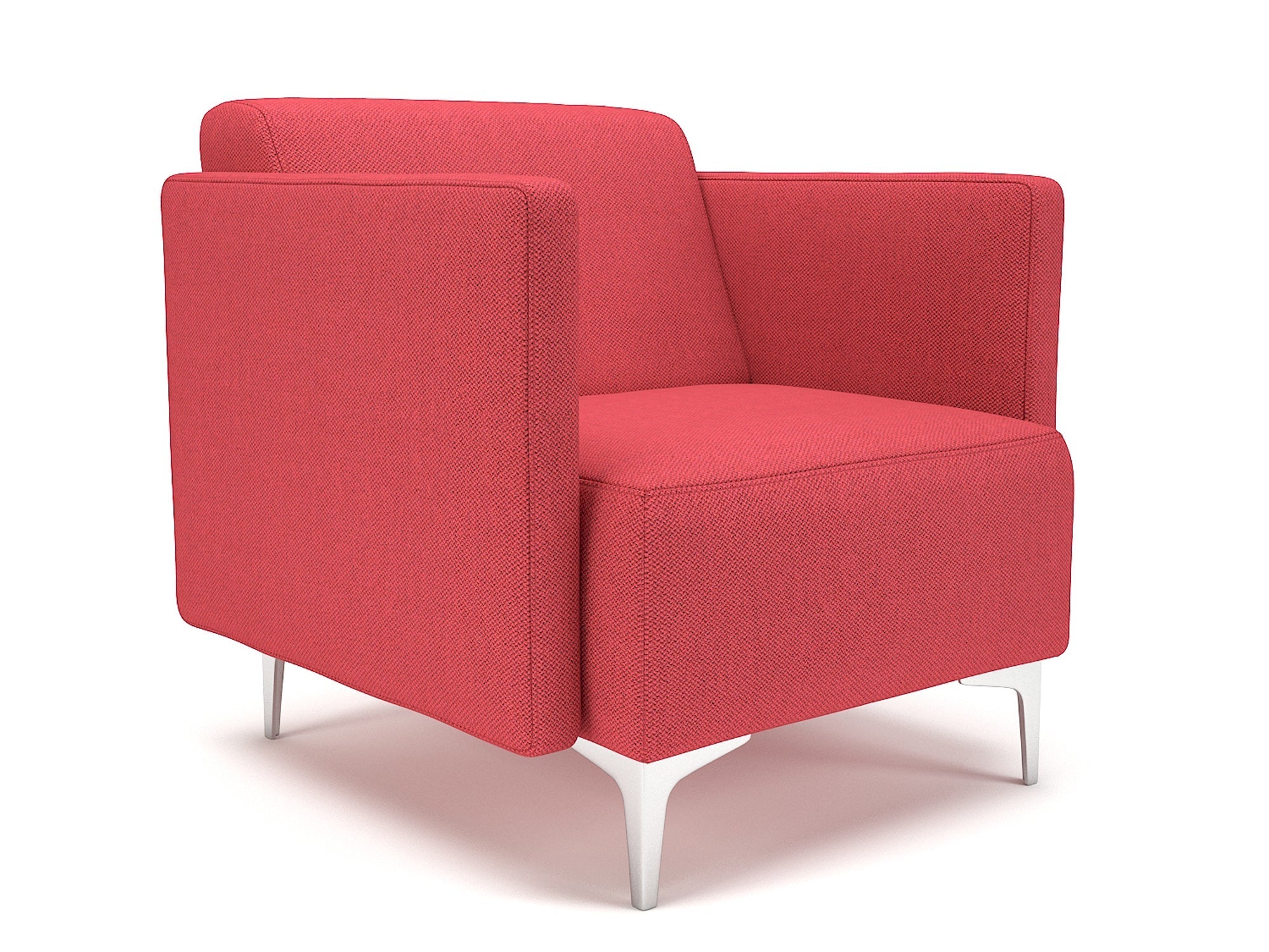 Office Armchair Napa Slim Arm 75cm Wide Armchair in Camira Era Fabric Chrome Colour Cycle 