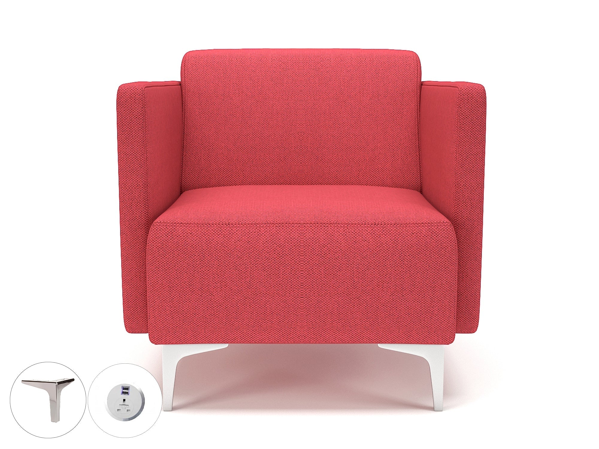 Office furniture napa-slim-arm-75cm-wide-armchair-in-camira-era-fabric-with-socket Dynamic  Ebony Wood Colour Cycle 