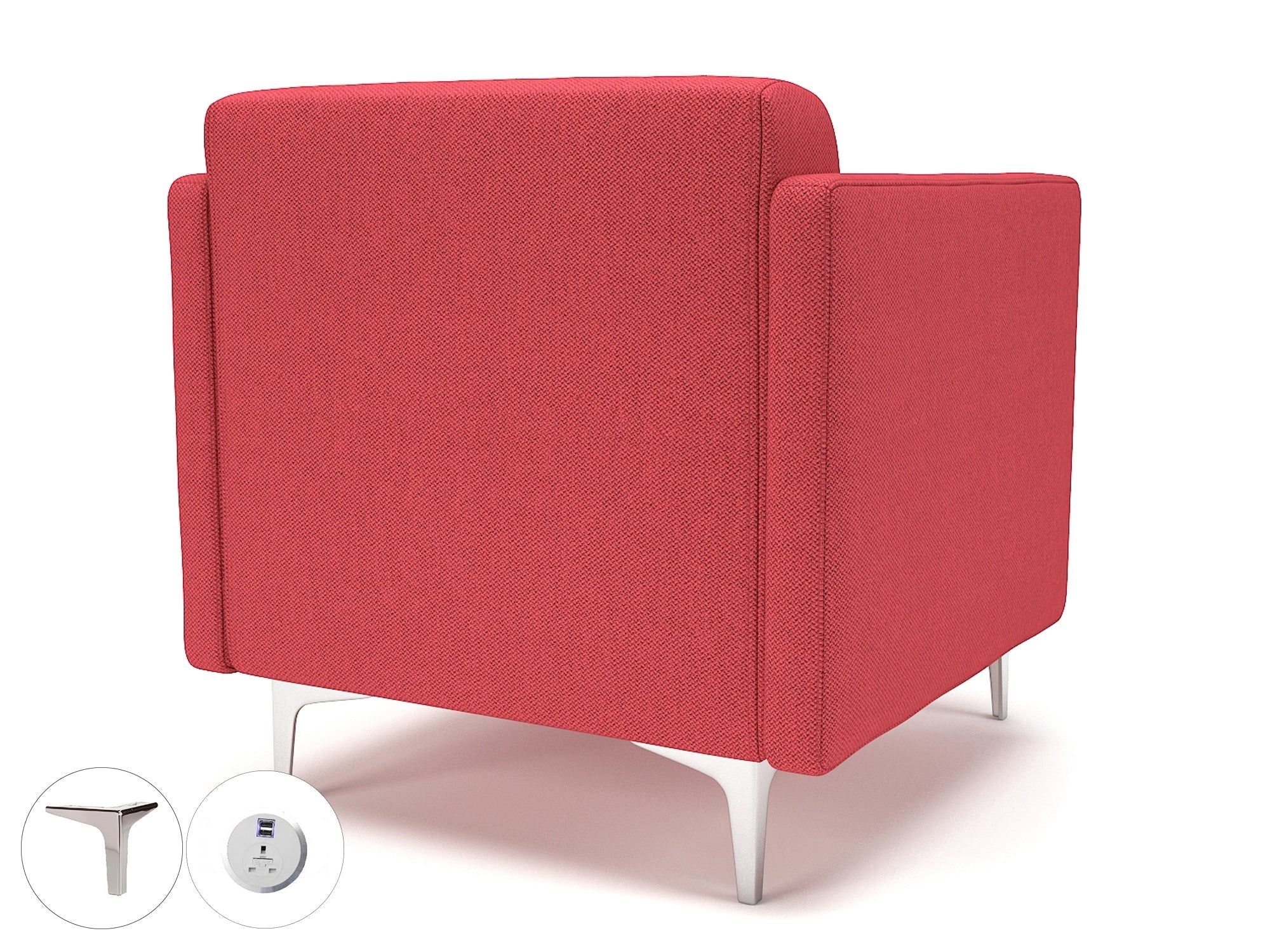 Office furniture napa-slim-arm-75cm-wide-armchair-in-camira-era-fabric-with-socket Dynamic  Light Wood Colour Cycle 