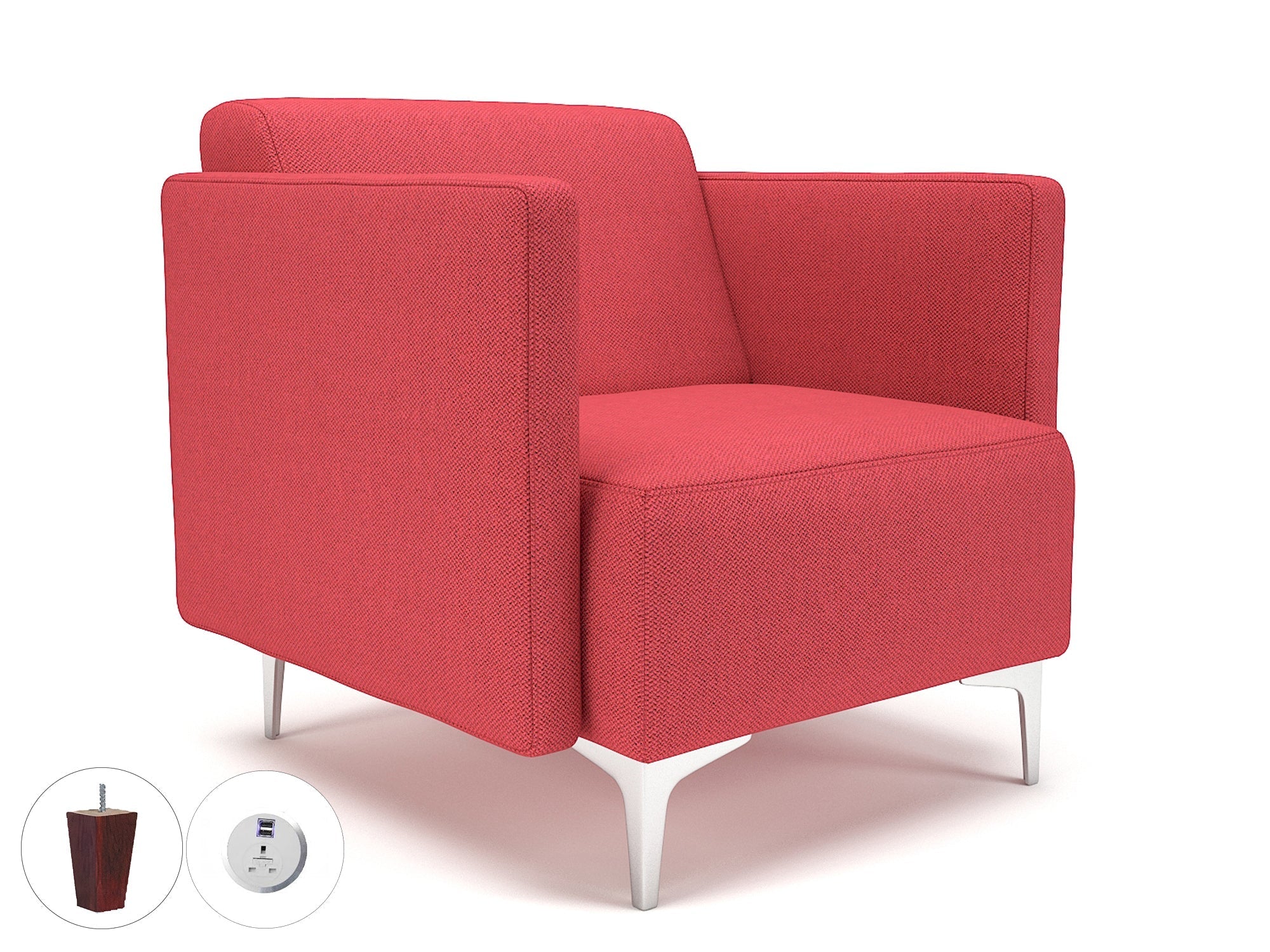 napa-slim-arm-75cm-wide-armchair-in-camira-era-fabric-with-socket Dynamic  Light Wood Colour Everlasting 