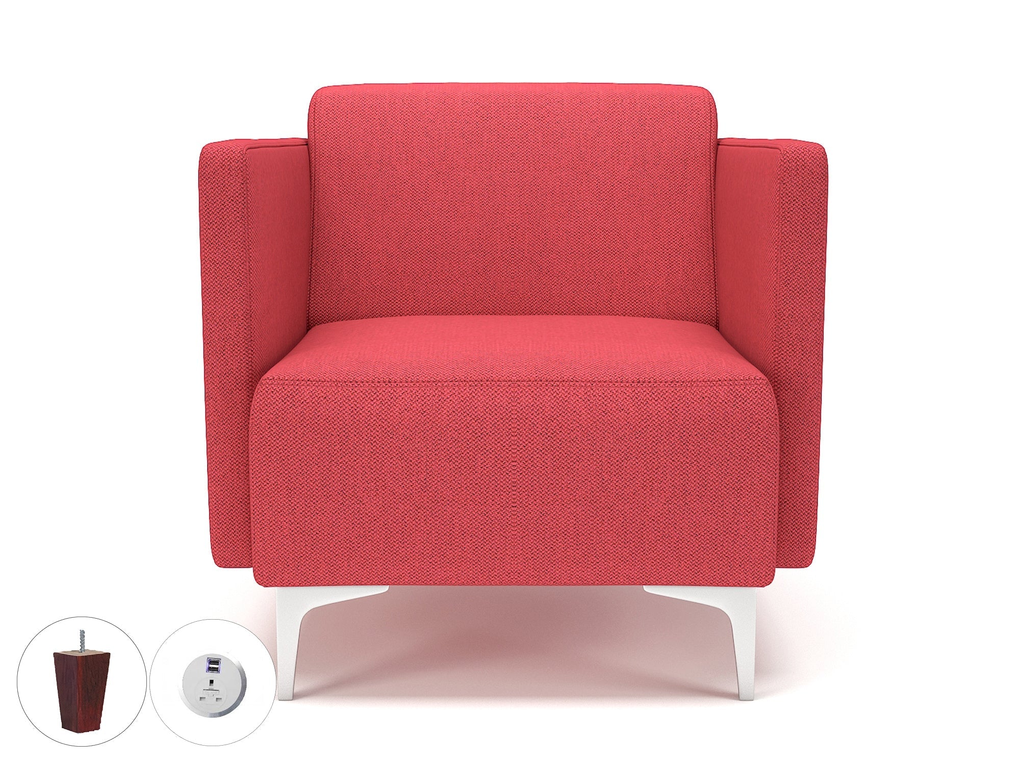 napa-slim-arm-75cm-wide-armchair-in-camira-era-fabric-with-socket Dynamic  Matt Black Colour Everlasting 