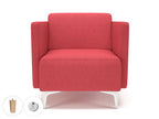 Office furniture napa-slim-arm-75cm-wide-armchair-in-camira-era-fabric-with-socket Dynamic  Light Wood Colour Forward 