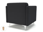 Office furniture napa-slim-arm-75cm-wide-armchair-in-warwick-dolly-fabric Dynamic  Matt Black Colour Marmalade 