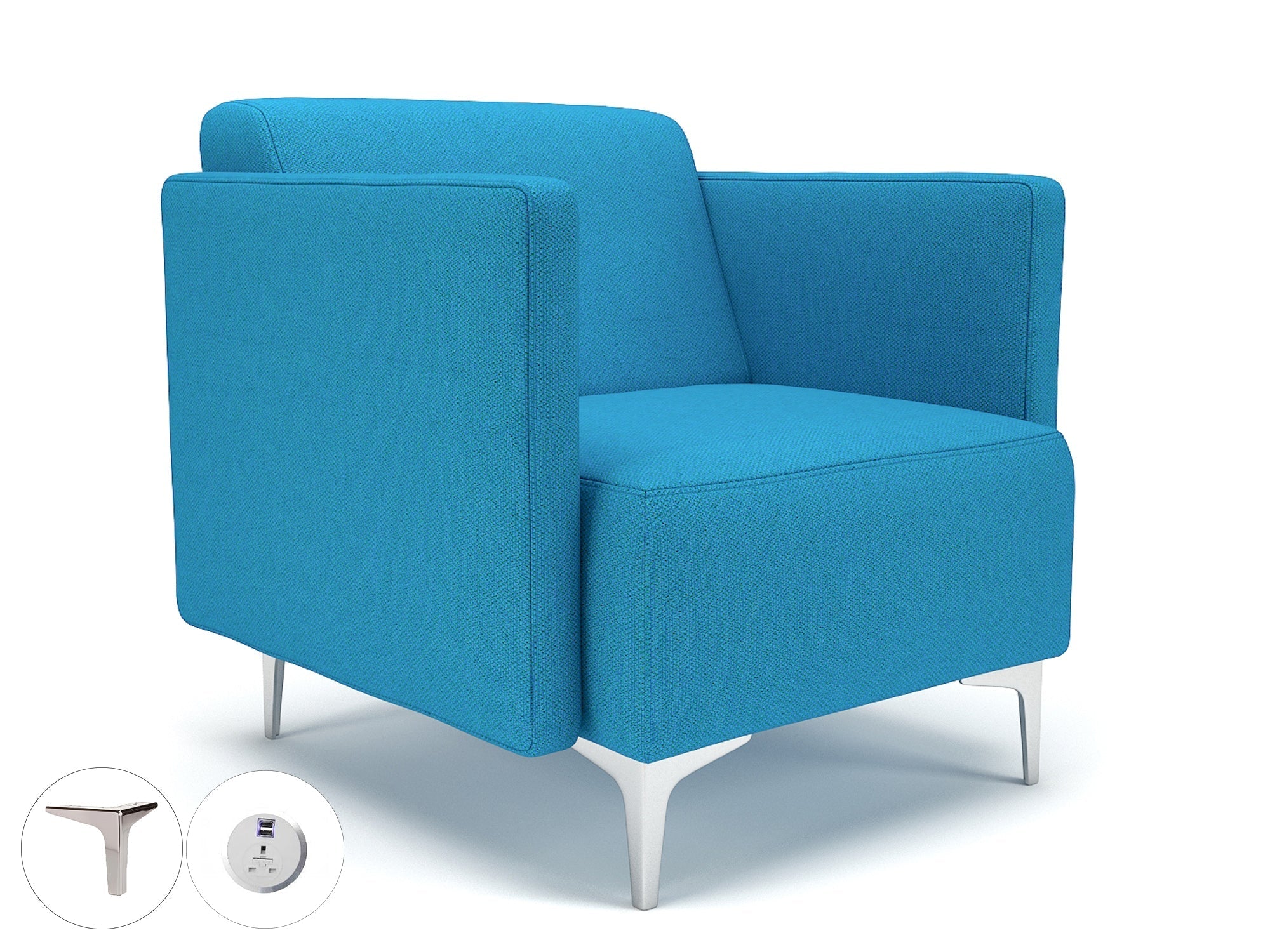 Office furniture napa-slim-arm-75cm-wide-armchair-in-camira-era-fabric-with-socket Dynamic  Chrome Colour History 