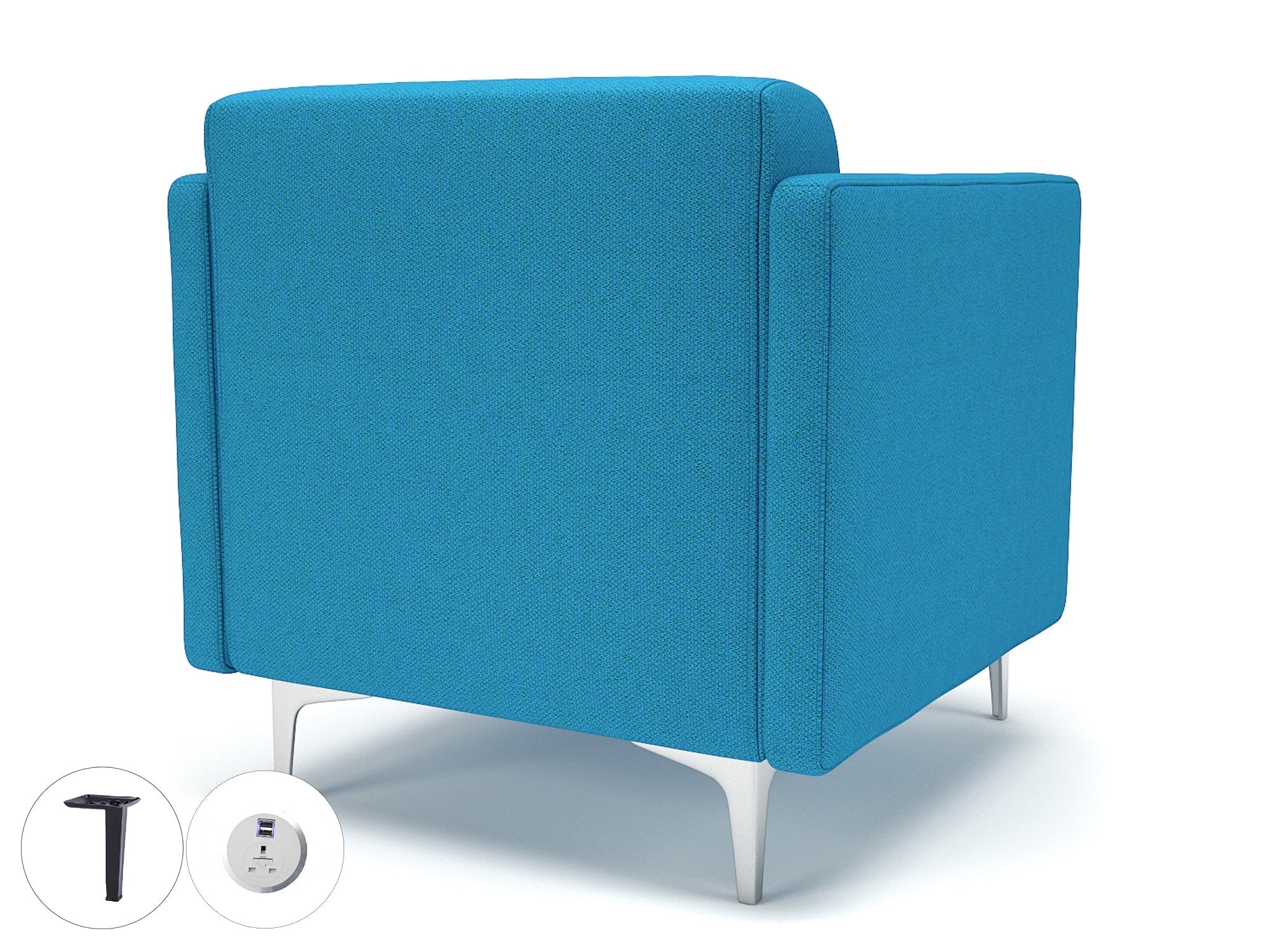 Office furniture napa-slim-arm-75cm-wide-armchair-in-camira-era-fabric-with-socket Dynamic  Ebony Wood Colour Perennial 